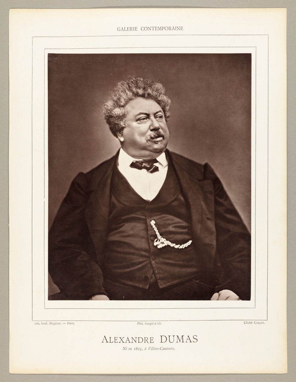 Alexandre Dumas by Etienne Carjat