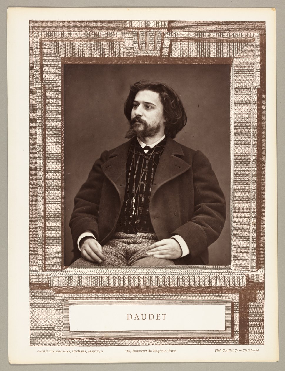 Alphonse Daudet (French Novelist, 1849-1897) by Etienne Carjat