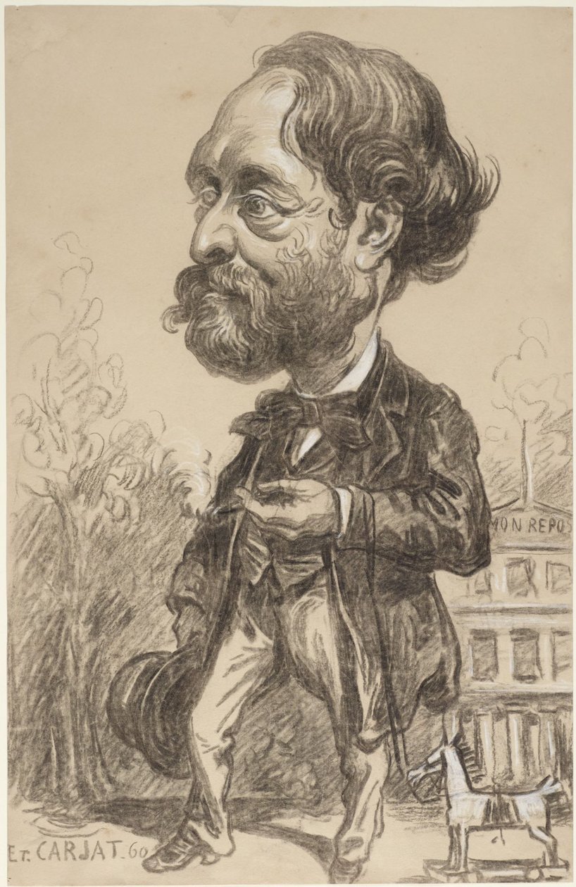 Caricature of Gustave Perdonnet by Etienne Carjat