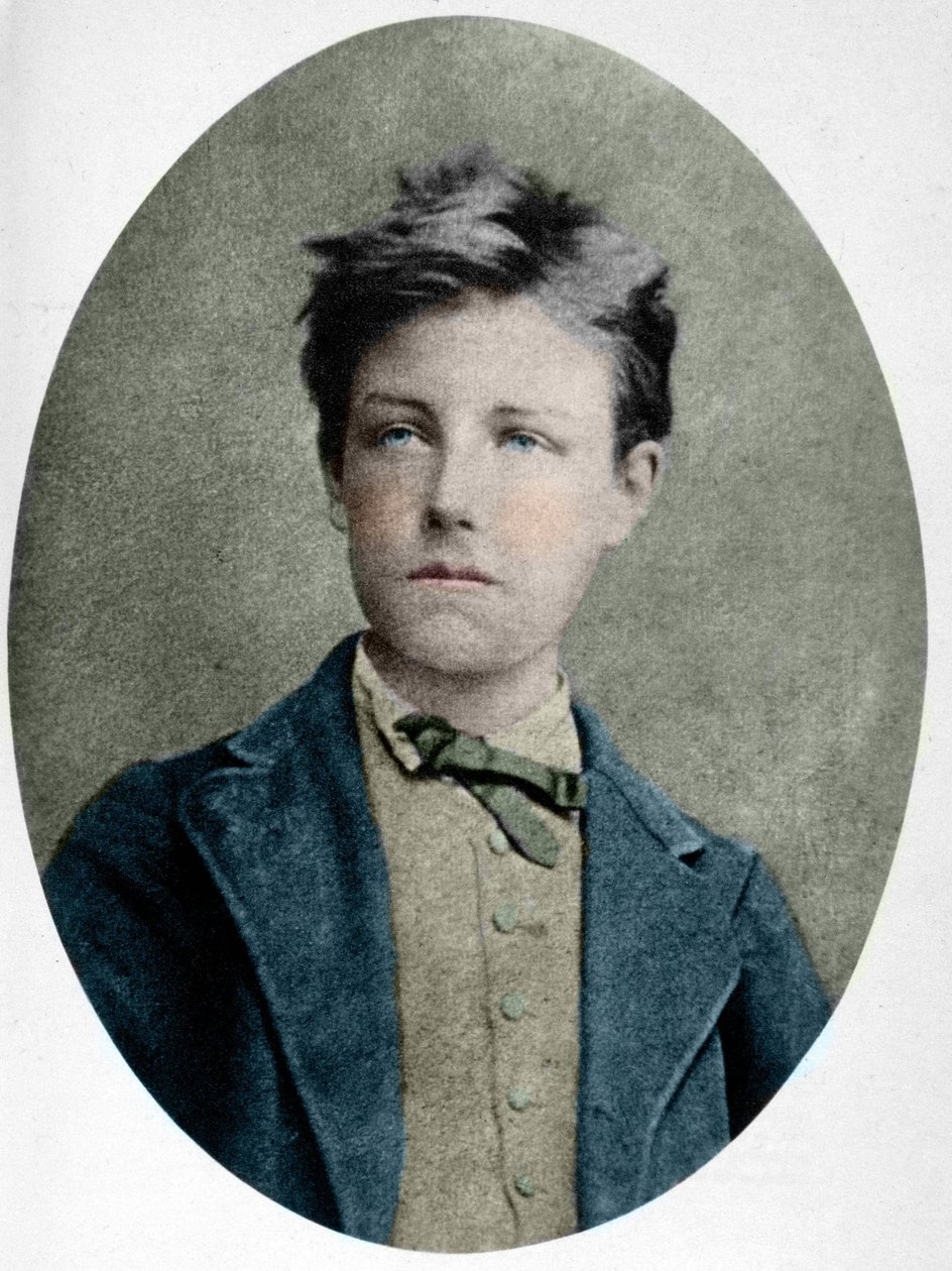 Portrait of Arthur Rimbaud (1859 - 1891) at the age of 17 by Etienne Carjat
