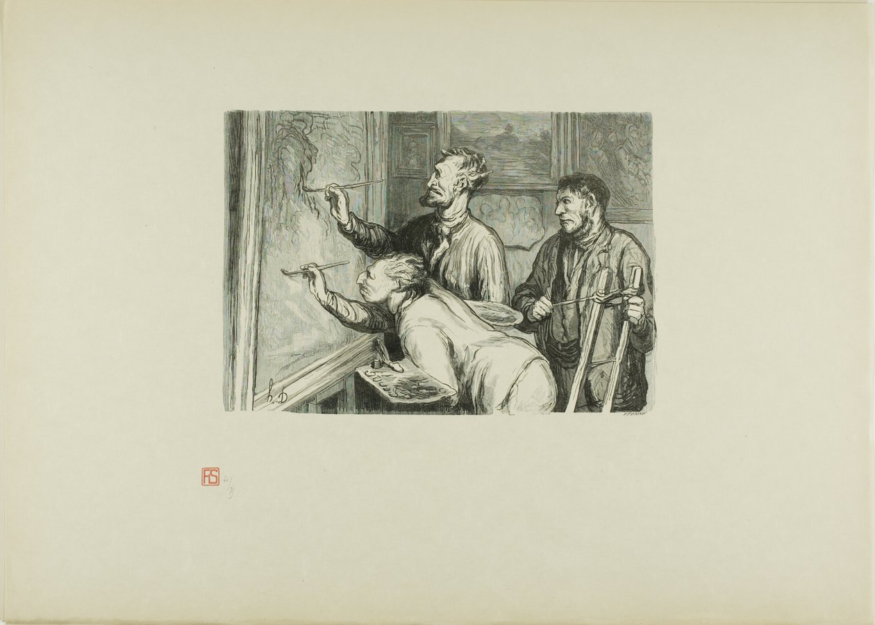 The Paintings Exhibition of 1868: Giving it the Last Touch by Etienne Carjat