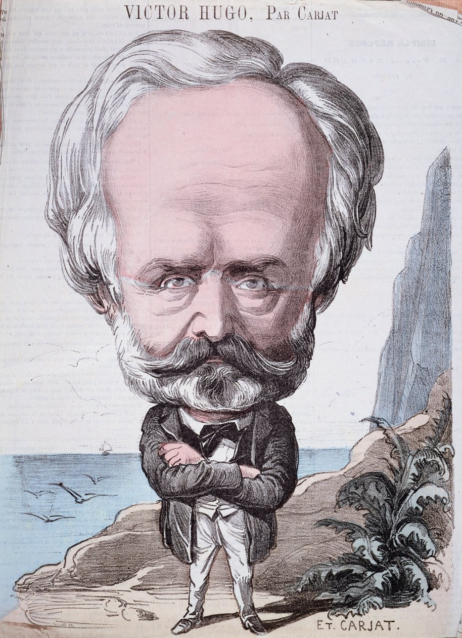 Victor Hugo on Jersey Rock by Etienne Carjat