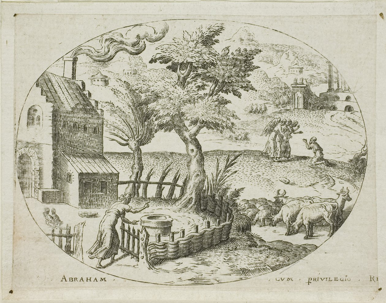 Abraham Receiving the Three Angels by Etienne Delaune