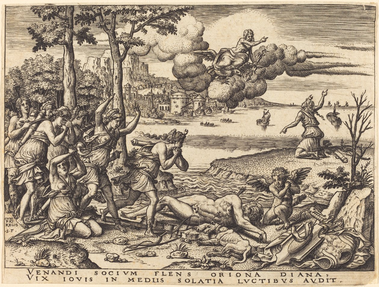 Diana Mourning the Death of Orion by Etienne Delaune