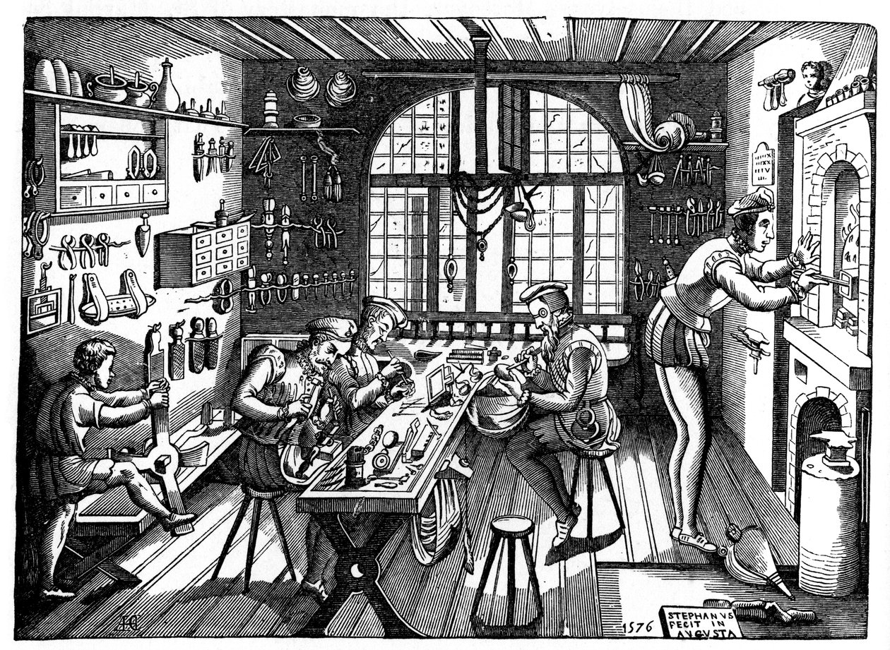 The studio of Etienne Delaune, 1576, 1870 by Etienne Delaune