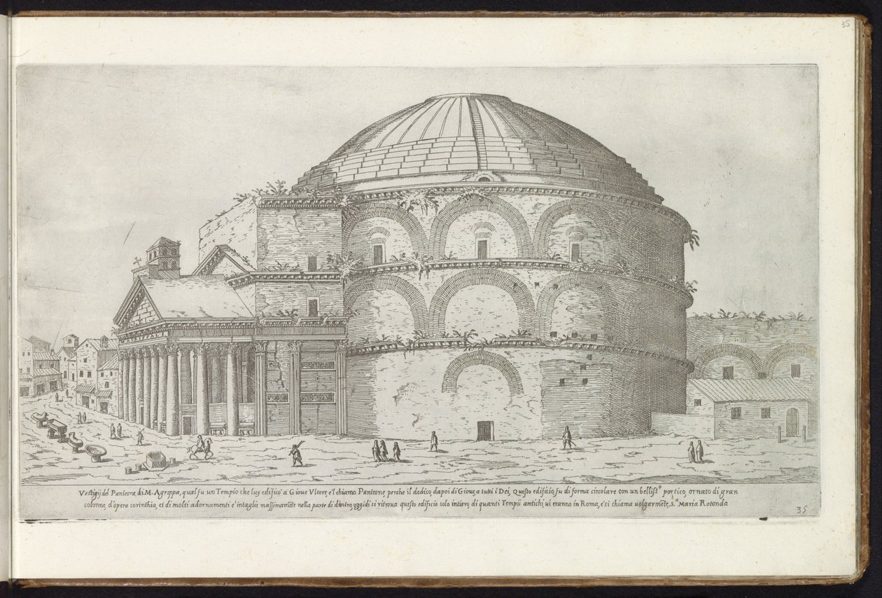 Pantheon in Rome by Etienne Duperac