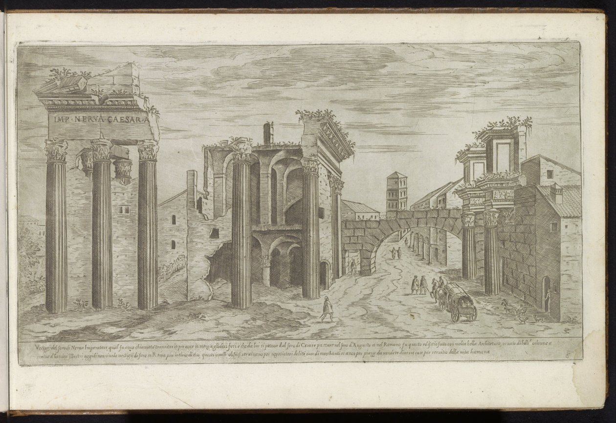 Ruins on the Forum of Nerva by Etienne Duperac