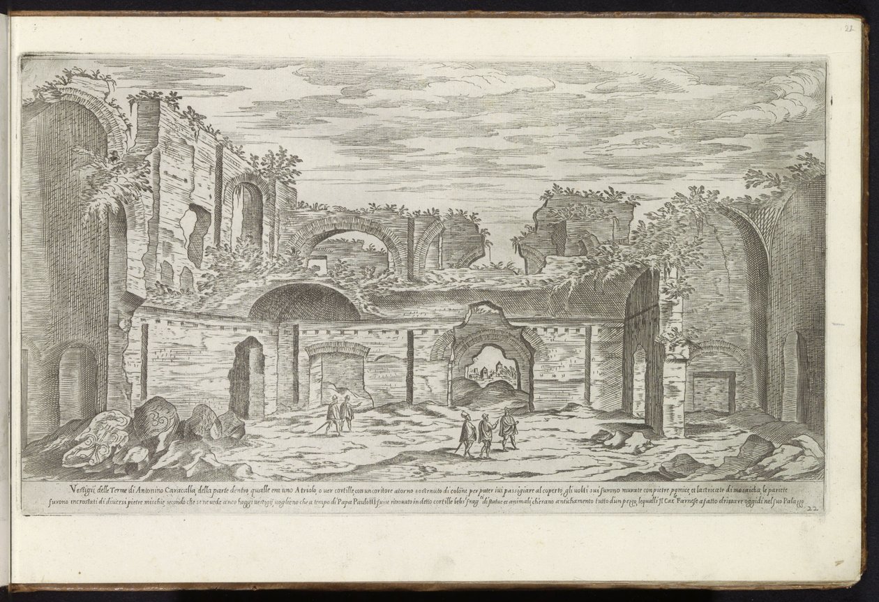 Ruins of the Baths of Caracalla in Rome by Etienne Duperac