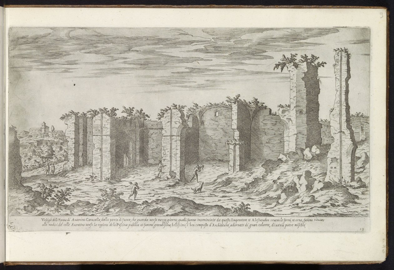Ruins of the Baths of Caracalla in Rome by Etienne Duperac