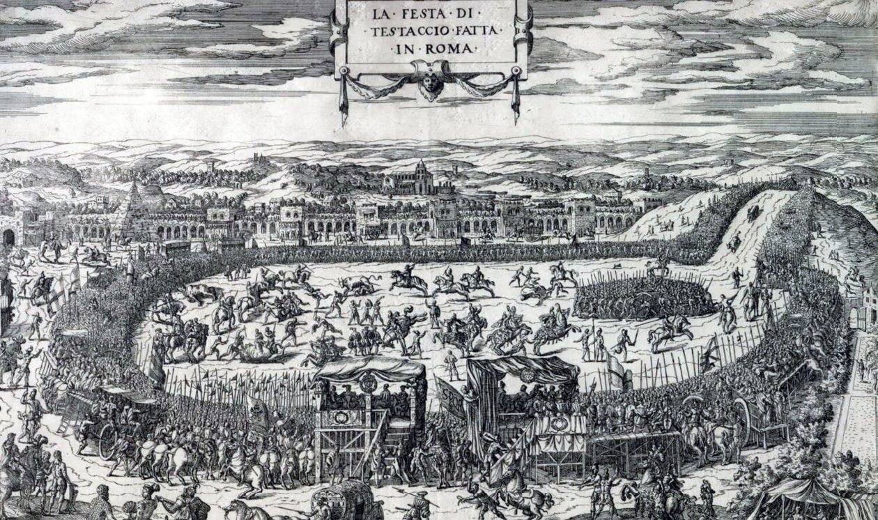 Festa di Testaccio 1554 by Etienne Duperac
