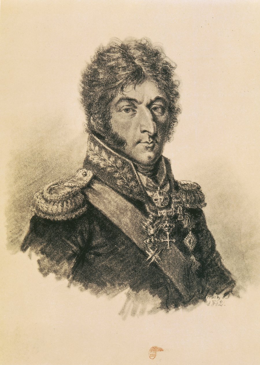 Prince Petr Ivanovich Bagration by Etienne Gustave Aubin