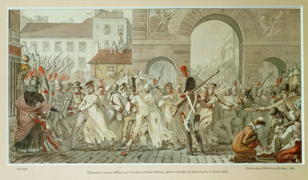 After the Battle of Montmirail (engraving) by Etienne Jean Delecluze
