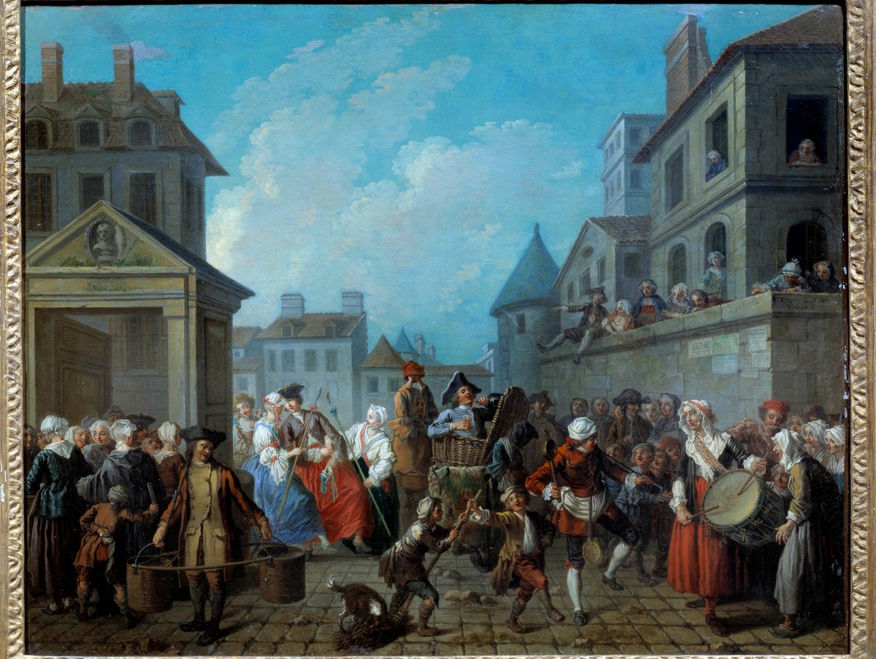 Carnival in the Streets of Paris by Étienne Jeaurat