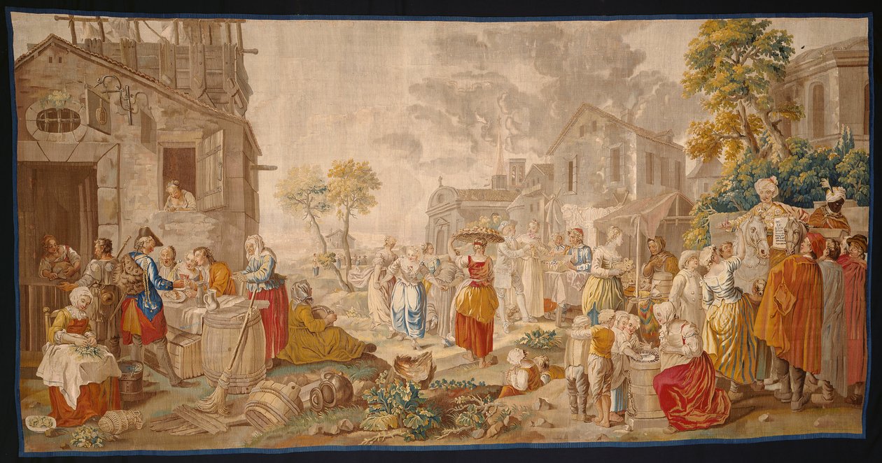 The Outdoor Market, from Village Festivals by Étienne Jeaurat