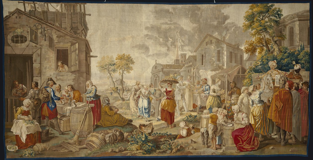 The Outdoor Market, from Village Festivals by Étienne Jeaurat