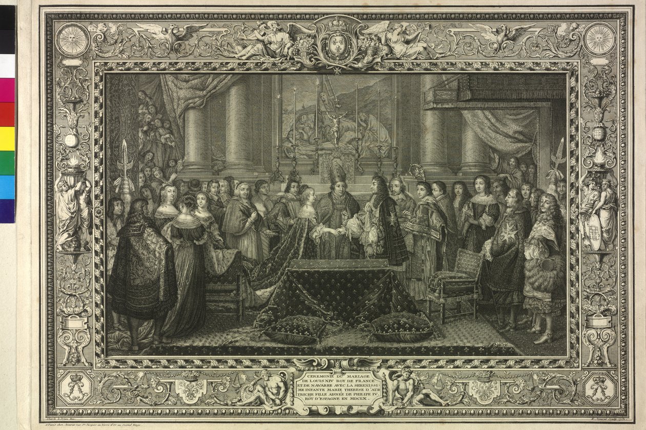 Wedding of King Louis XIV with Mary Theresia of Austria by Étienne Jeaurat