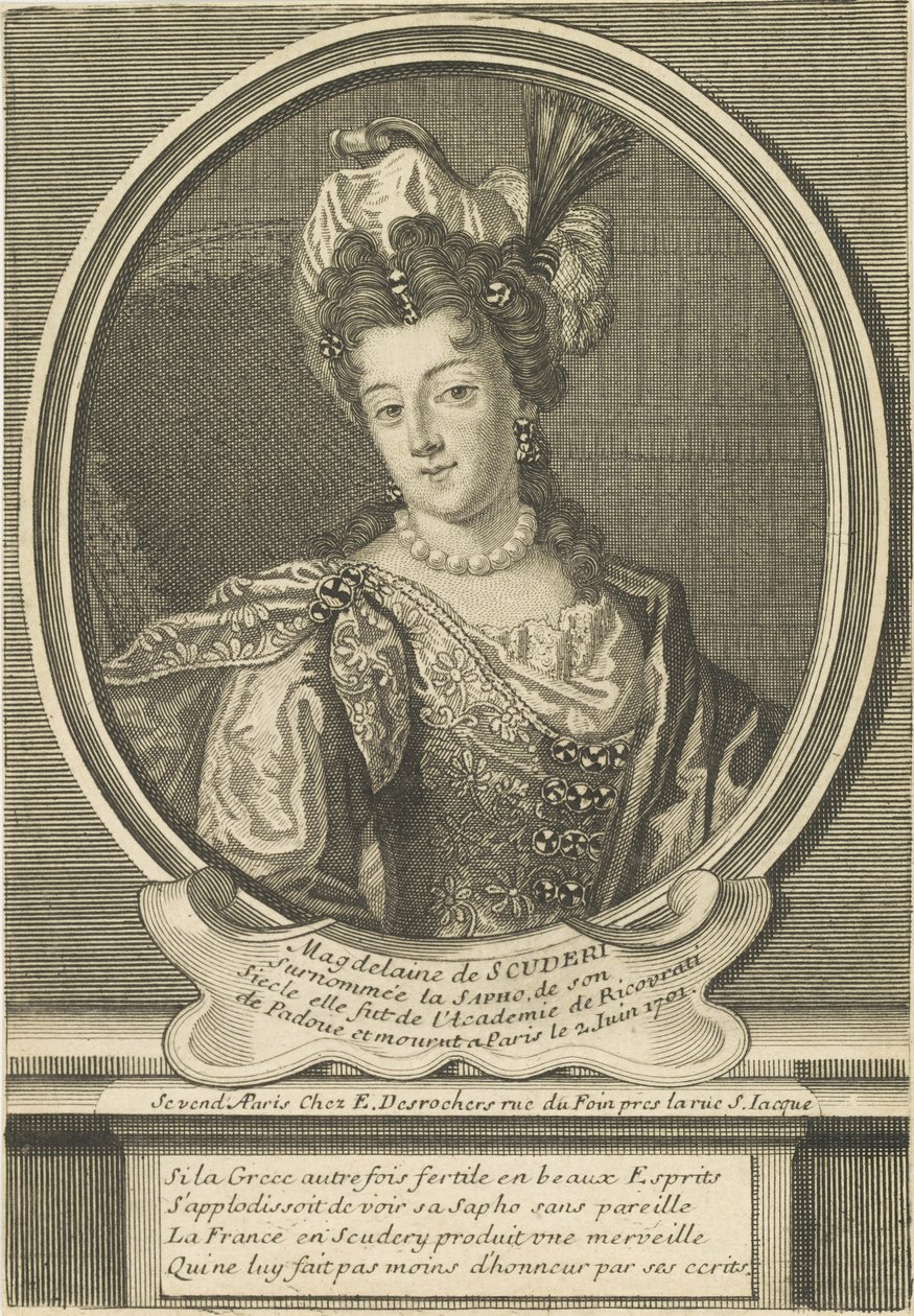 Portrait of Madeleine de Scudéry by Etienne Jehandier Desrochers