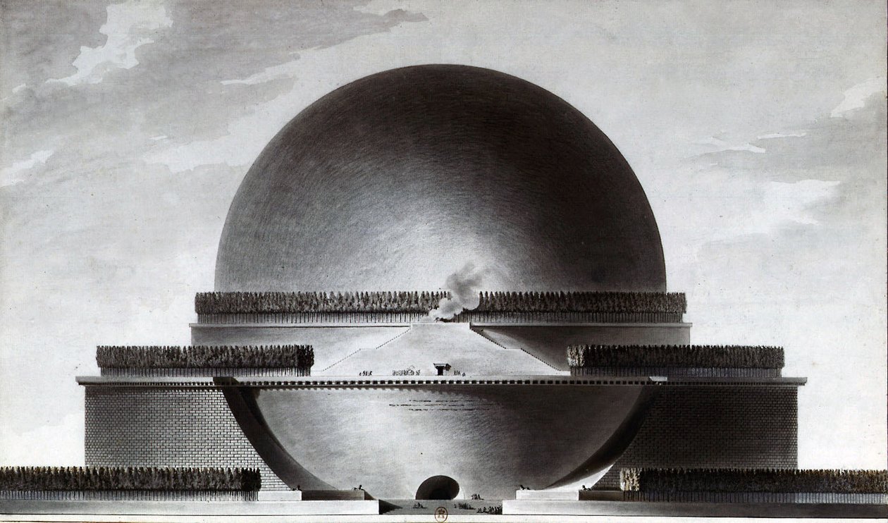 Newton Cenotaph by Etienne Louis Boullee