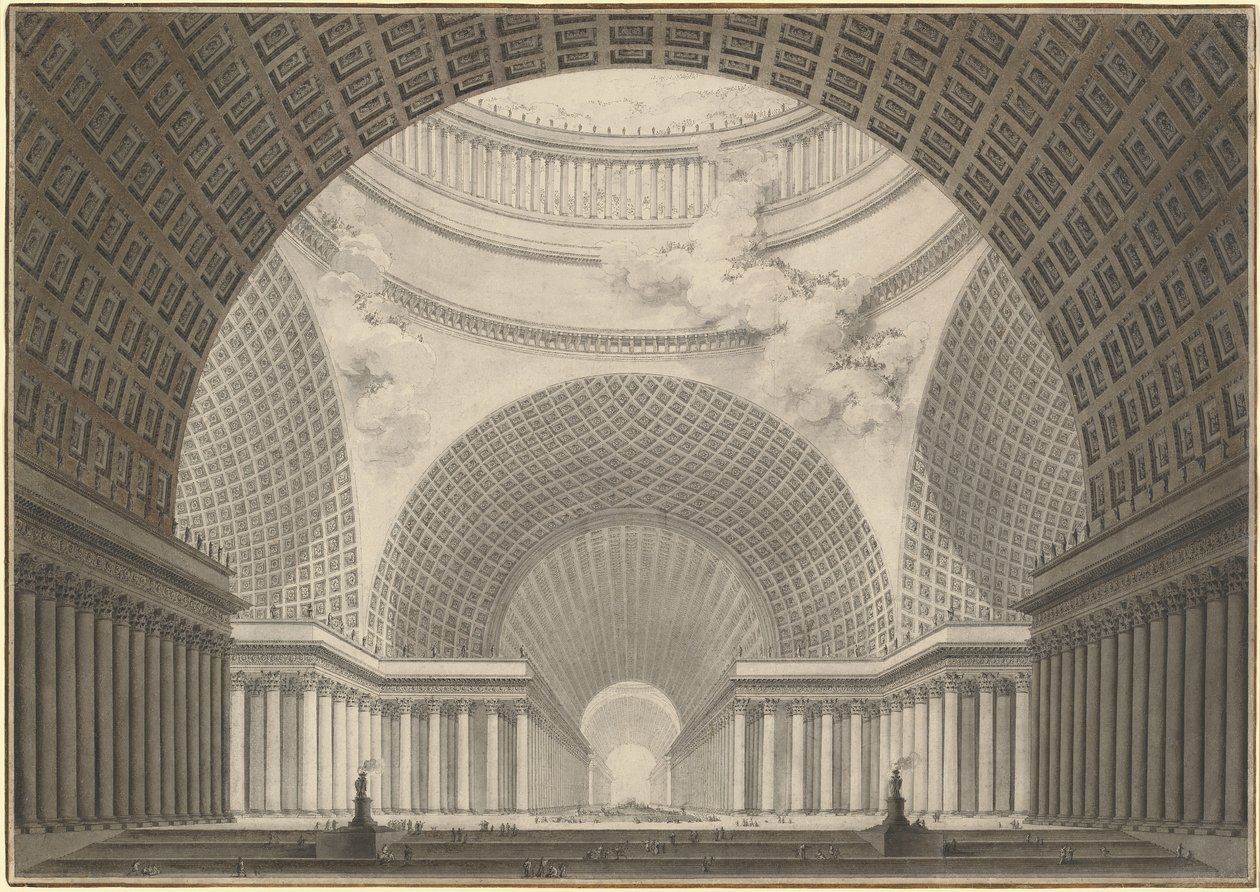 Perspective View of the Interior of a Metropolitan Church by Etienne Louis Boullee