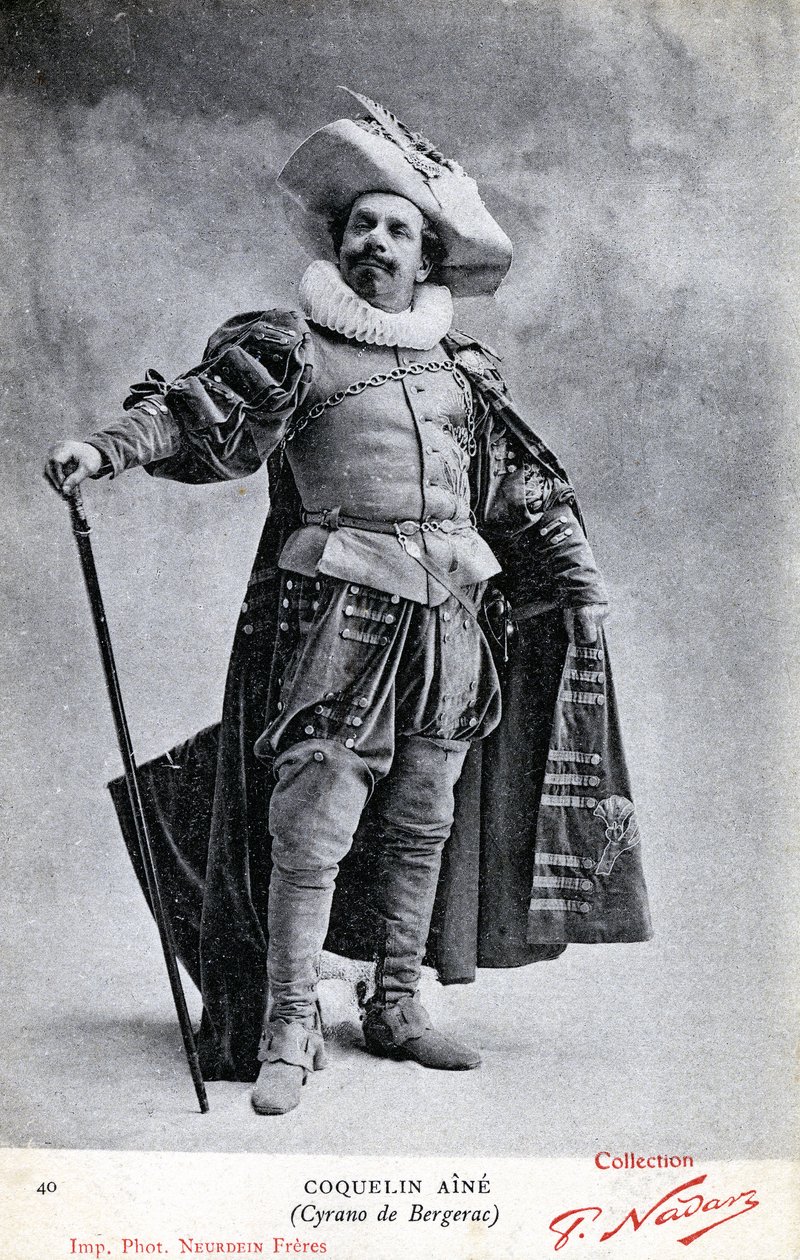 Constant Coquelin aka as Coquelin aîné (1841 - 1909) in the costume of Cyrano de Bergerac by Etienne Neurdein