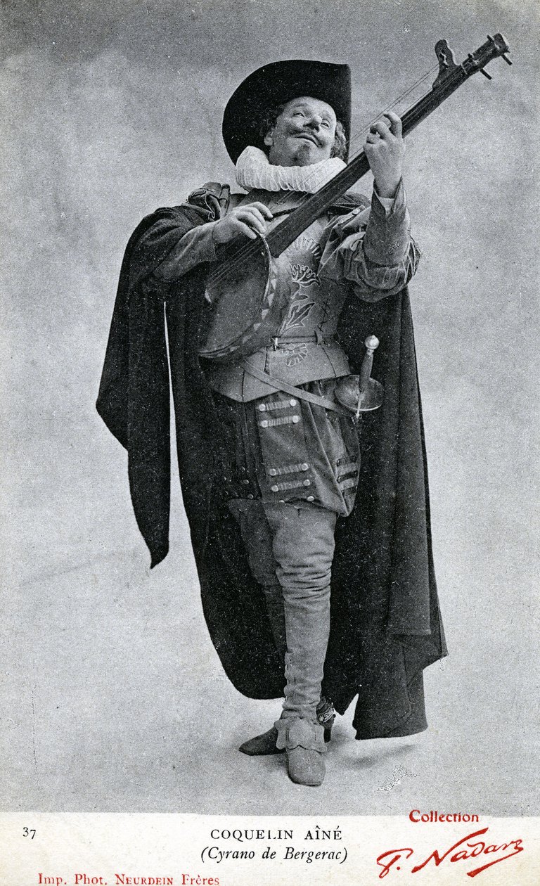 Constant Poppy aka Coquelin aîné photographed in the costume of Cyrano de Bergerac by Etienne Neurdein