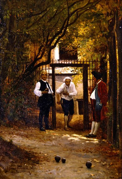 Playing Boules by Etienne Prosper Berne Bellecour