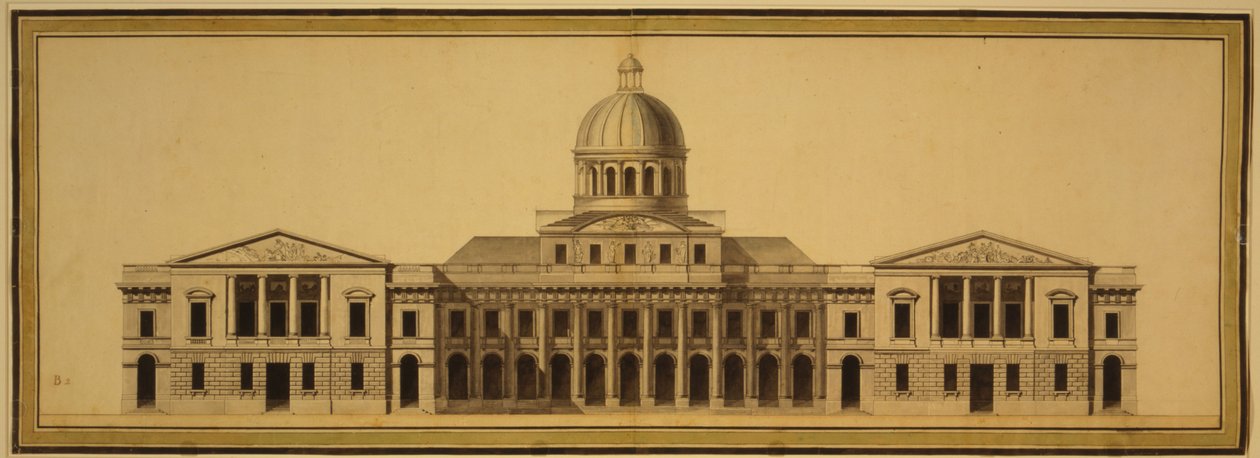 Design for U.S. Capitol by Etienne Sulpice Hallet