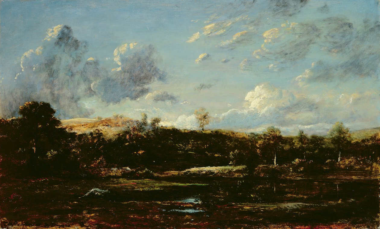 In the Landes by Etienne and Dupre Jules  Rousseau