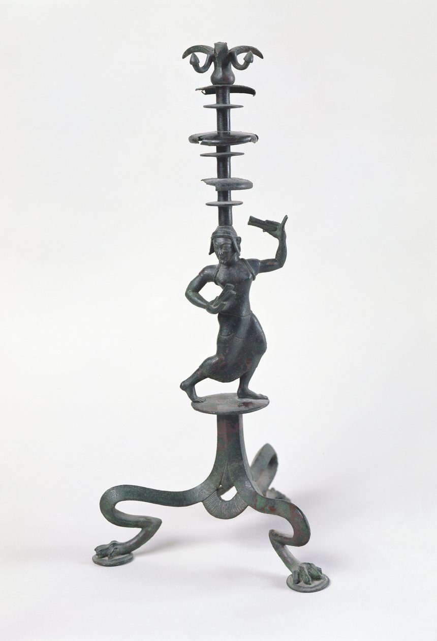 Candelabrum with a Dancer with Castanets by Etruscan