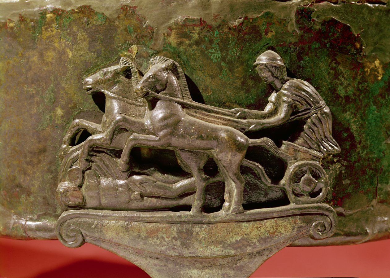 Charioteer in His Chariot (detail) by Etruscan