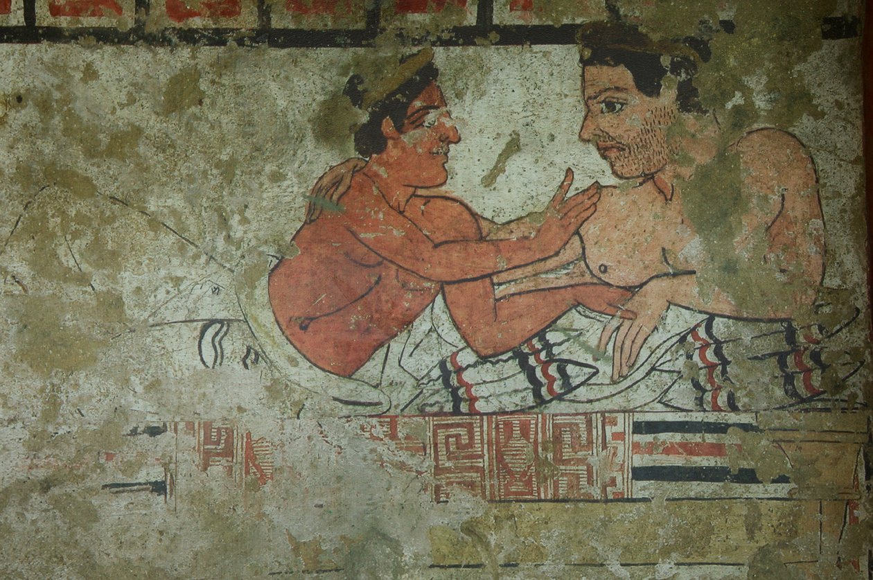 Mural from the Tomb of the Infernal Quadriga (detail) by Etruscan