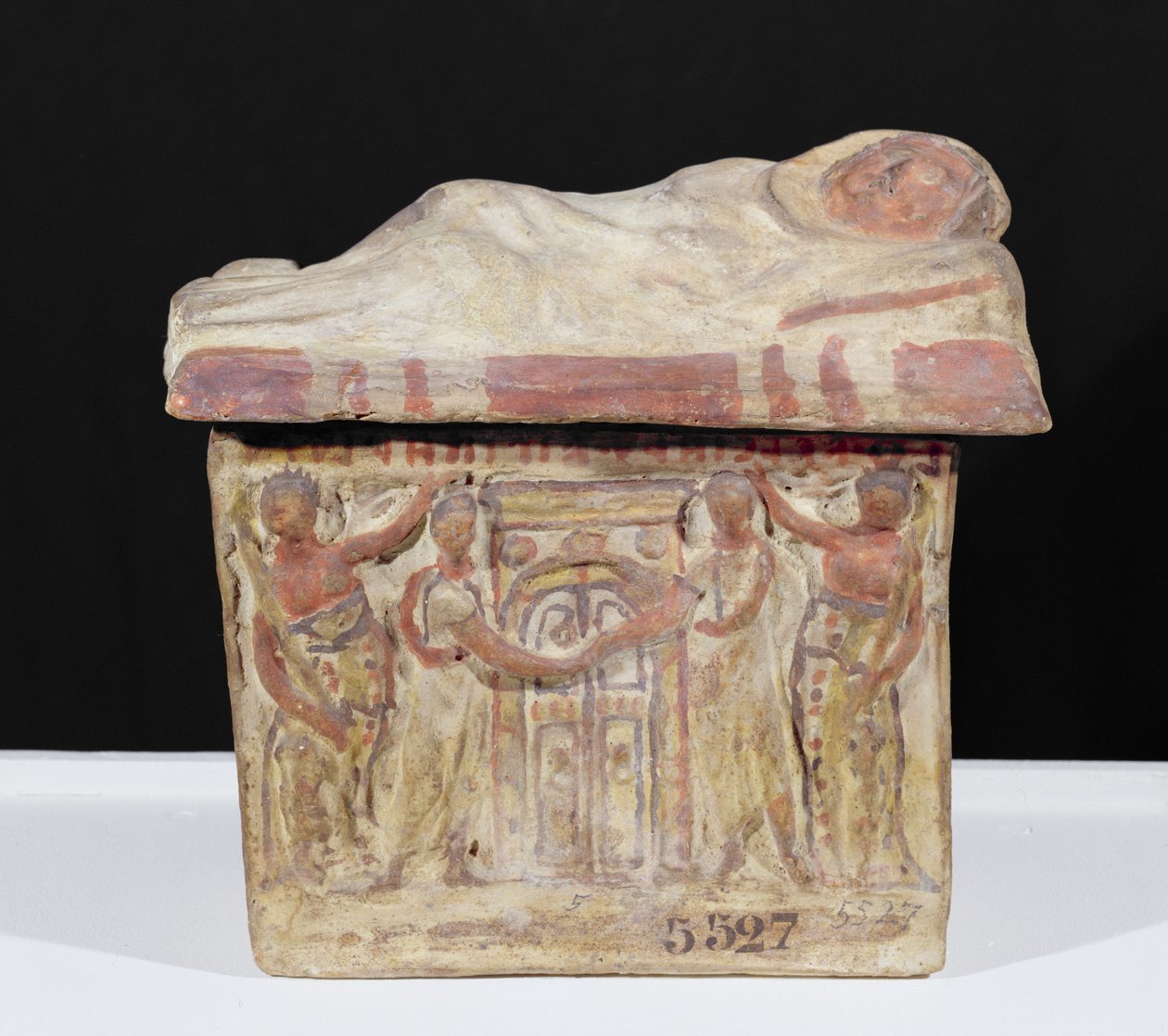 Etruscan cinerary urn, early 1st century BC by Etruscan
