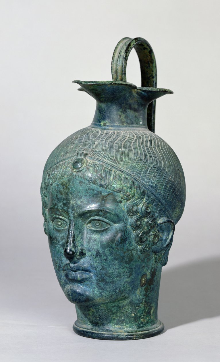 Oinochoe in the form of the head of a young man, known as the 
