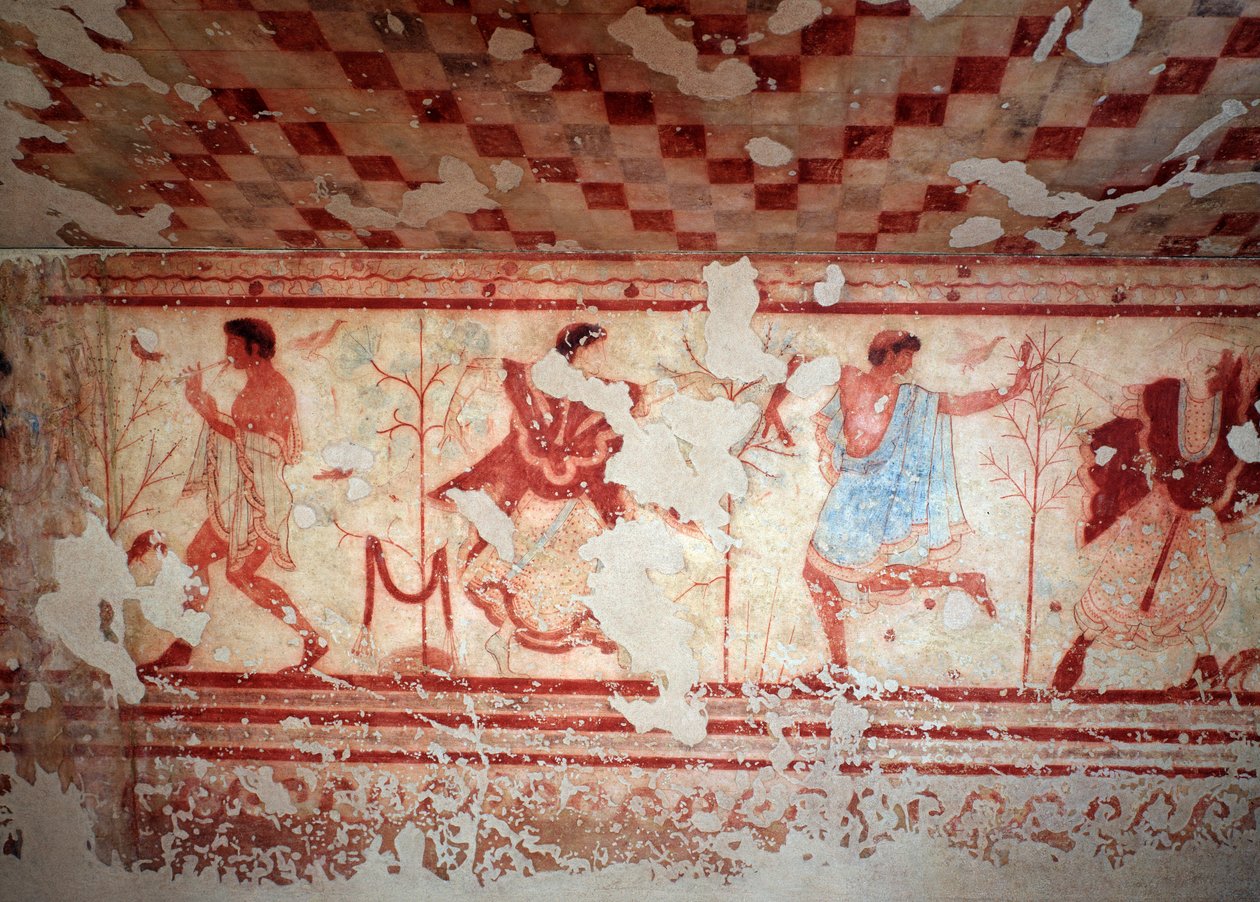 Dancers and Musicians During a Banquet by Etruscan