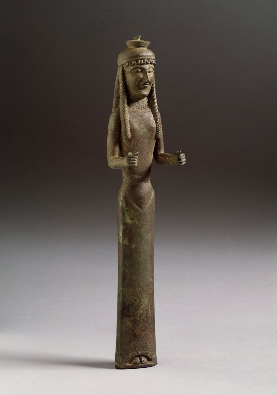 Figure of Offeror. Bronze sculpture, Italy 550 BC. Florence, Museo Archeologico by Etruscan