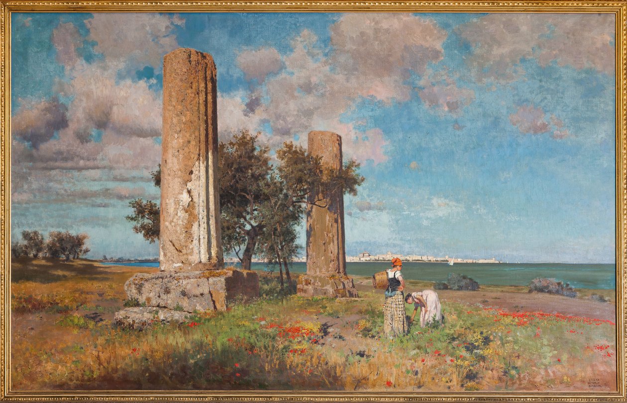 The Temple of Jupiter in Syracuse by Ettore de Maria Bergler
