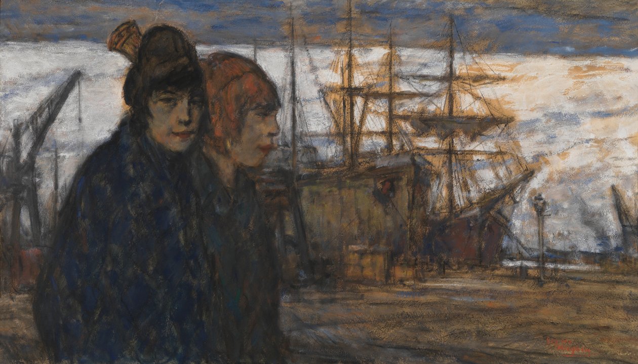 Women at the Harbour by Eugeen van Mieghem