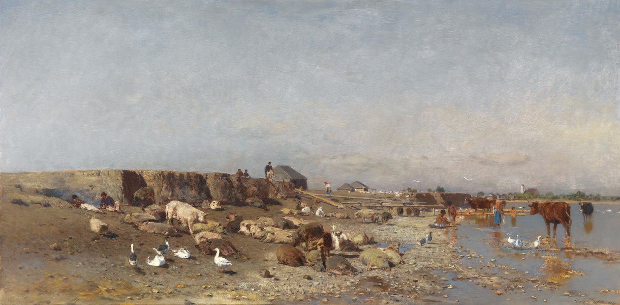 Motif from Szered on the Waag by Eugen Jettel