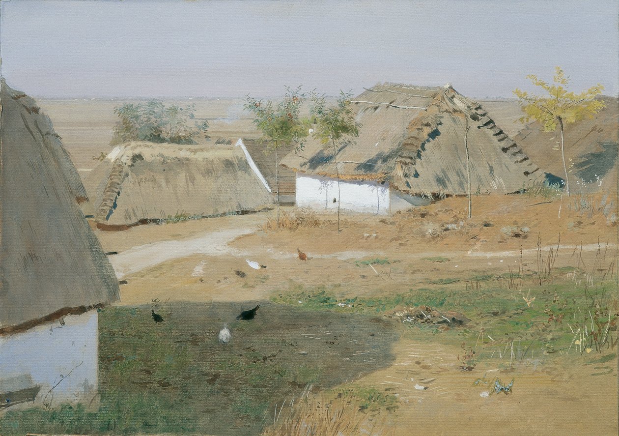 Village Scene by Eugen Jettel