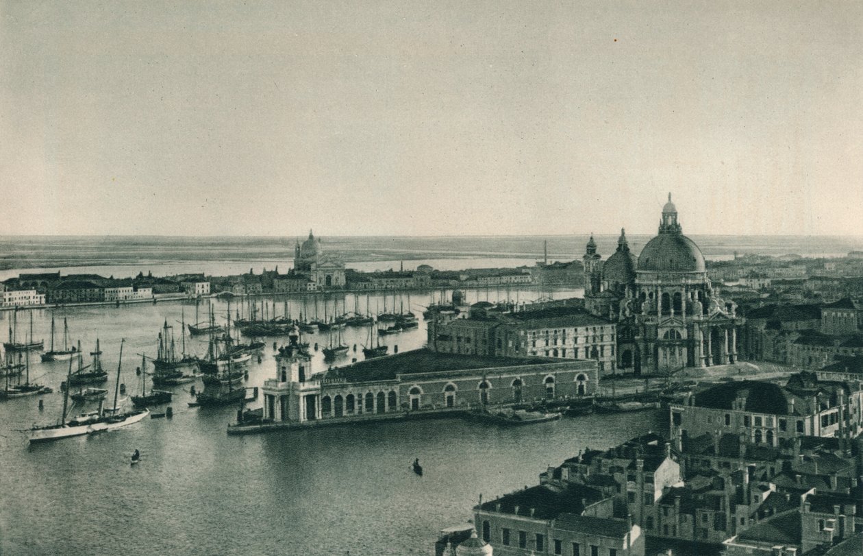 Grand Canal and Church of Santa Maria della Salute, Venice, Italy, 1927 by Eugen Poppel