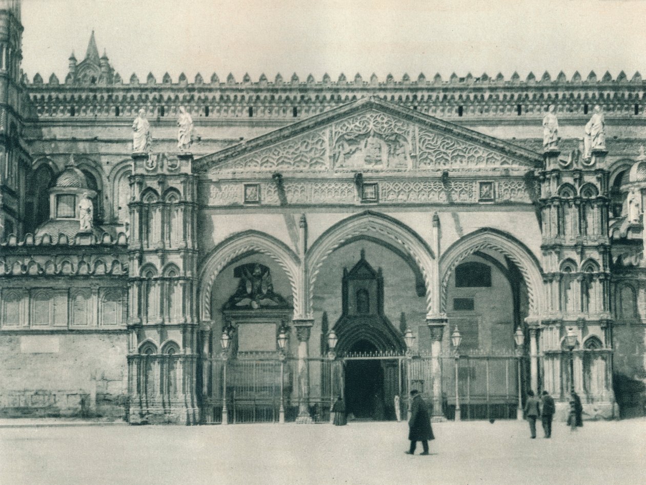 Main Entrance of the Cathedral, Palermo, Sicily, Italy, 1927 by Eugen Poppel