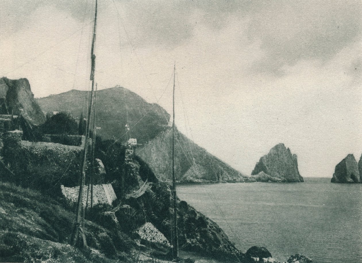 Marina Piccola with Fowlers Nets, Capri, Italy, 1927 by Eugen Poppel