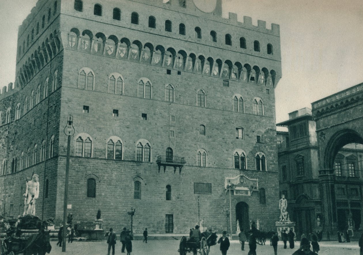 Palazzo Vecchio, Piazza della Signoria, Florence, Italy, 1927 by Eugen Poppel