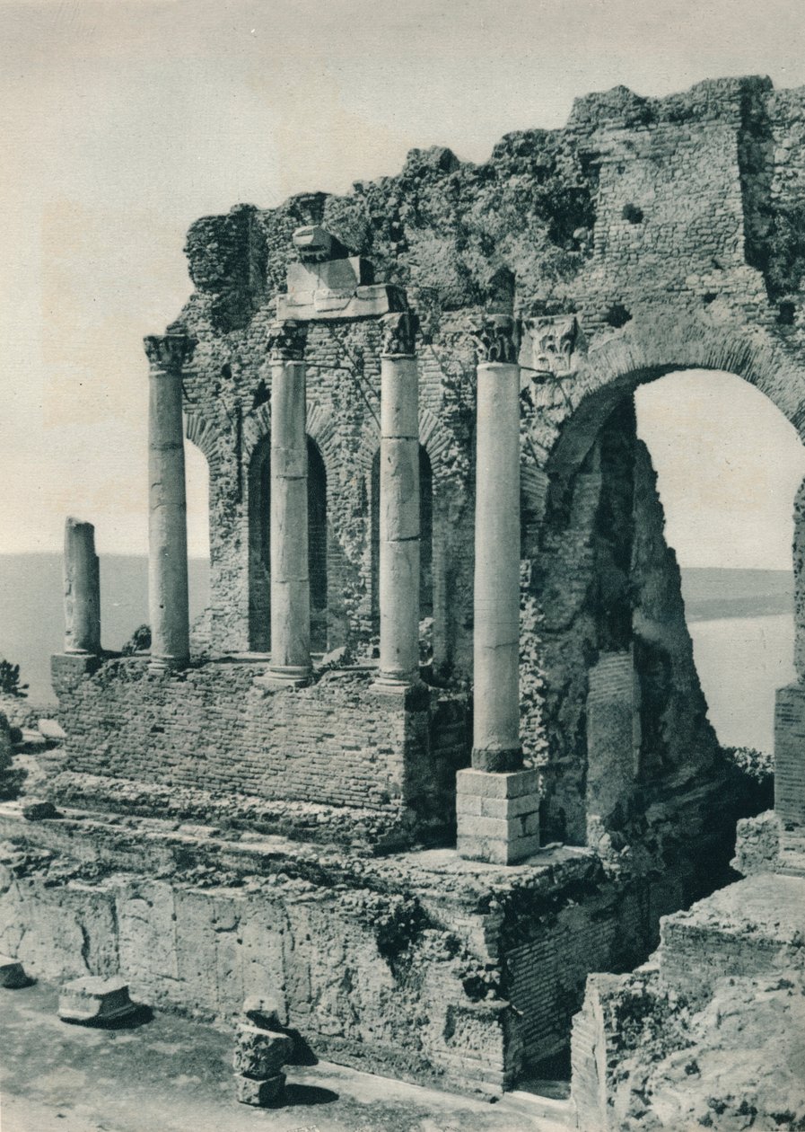 Part of the Greek Theatre, Taormina, Sicily, 1927 by Eugen Poppel