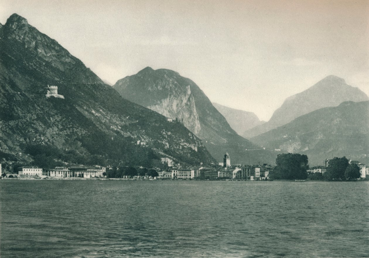 Riva del Garda from Lake Garda, Italy, 1927 by Eugen Poppel