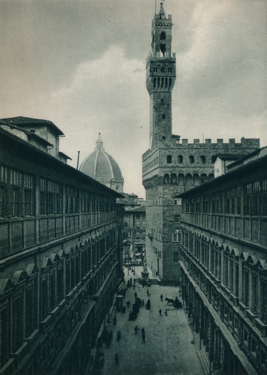 The Palazzo Vecchio from the Uffizi Gallery, Florence, Italy by Eugen Poppel