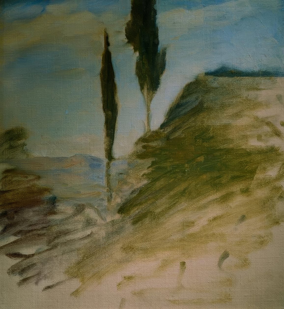 Two Cypresses, Sketch by Eugen Prinz von Schweden