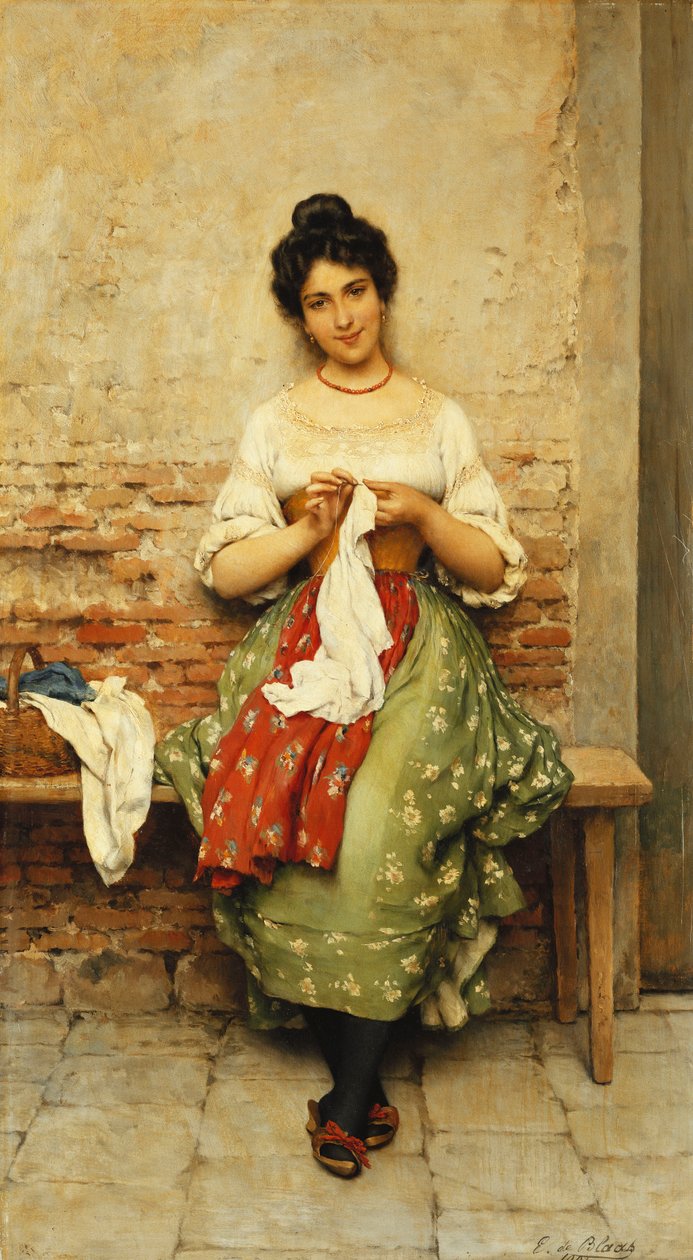 The Seamstress by Eugen von Blaas