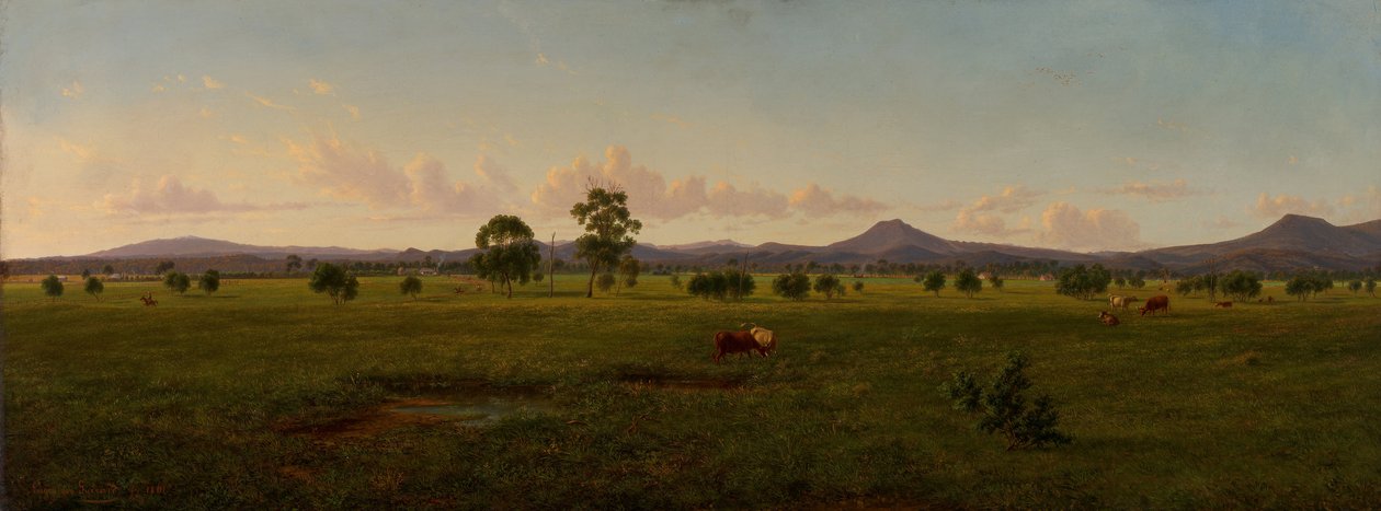 View of the Gippsland Alps, from Bushy Park on the River Avon by Eugene von Guérard