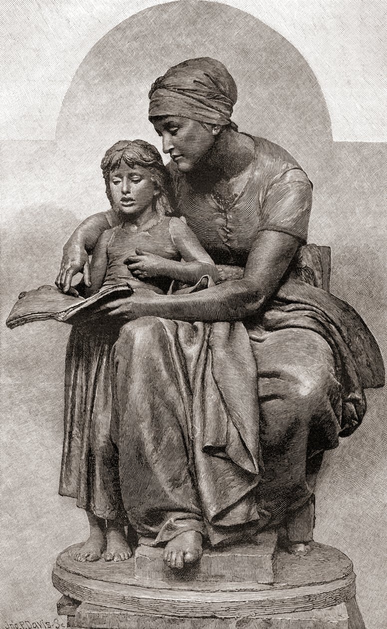 Maternal Education, from The Century Magazine, published 1887 by Eugene Delaplanche